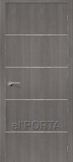 Дверь el'Porta Порта Z 50А-6 Grey Crosscut экошпон