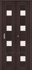 Дверь el'Porta складная Porta X 23 Wenge Veralinga экошпон