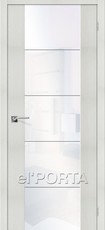 Дверь el'Porta Vetro V4 WW Bianco Veralinga экошпон